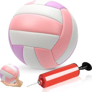Size 2 Mini Volleyball 5.3 inch Small Beach Volleyball Soft Outdoor Indoor Volleyball Autograph Ball with Air Pump Volleyball Team Gifts for Kids Youth Team Collectors Sports Party（VERY SMALL）