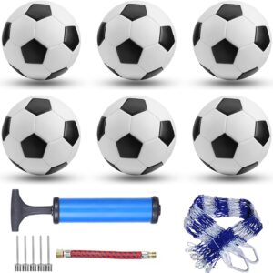 6 Pack Classic Soccer Balls Size 5/4/3 Includes Ball Pump and Net Bag，Soccer Training Ball Practice for Kids and Adults，Competition Soccer for Indoor Outdoor