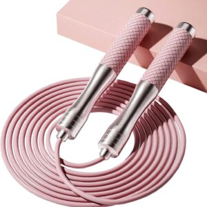 Skipping Rope for Women Men Exercise with Adjustable Length Jumping Rope and Alloy & Silicone Handles Suitable for Workout Boxing Home Gym