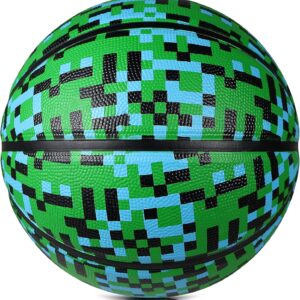 Official Rubber Basketball Outdoor Indoor Mens Basketball Ball Size 3/4/5/6/7 for Kids Youth Teen Boys and Girls Gift Ideas(Without Pump)