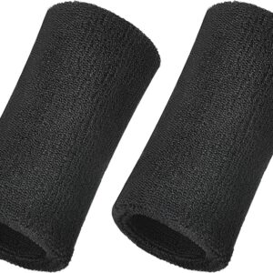 6 Inch Wrist Sweatband Sport Wristbands Elastic Athletic Wrist Bands for Sports 2 Pieces