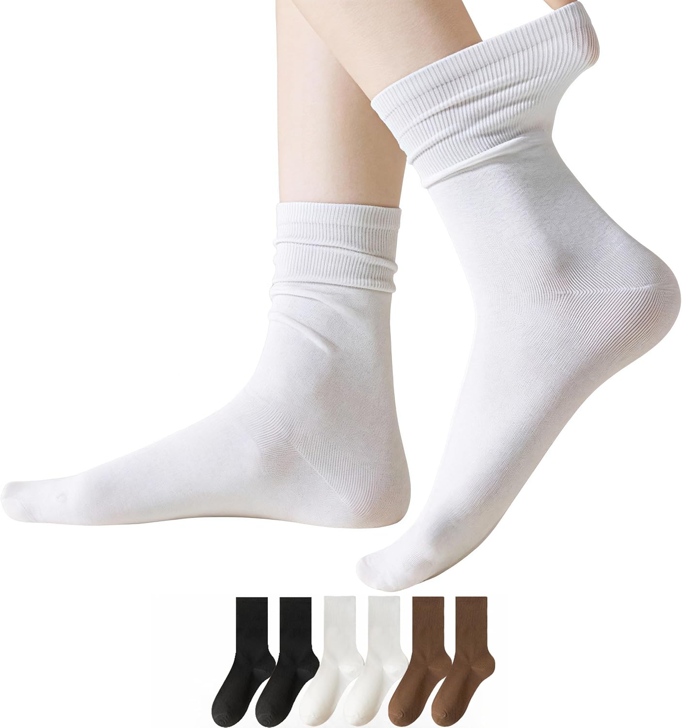 Organic Cotton Thin Mid Calf Socks