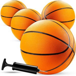 Mini Basketballs - (2 or 4 Pack) - Rubber 7 Inch, Size 3 - Mini Hoop Outdoor Basketball Set for Small Hoops Indoor & Outdoor Pool Parties - Kids Birthday Gift, Arcade Games